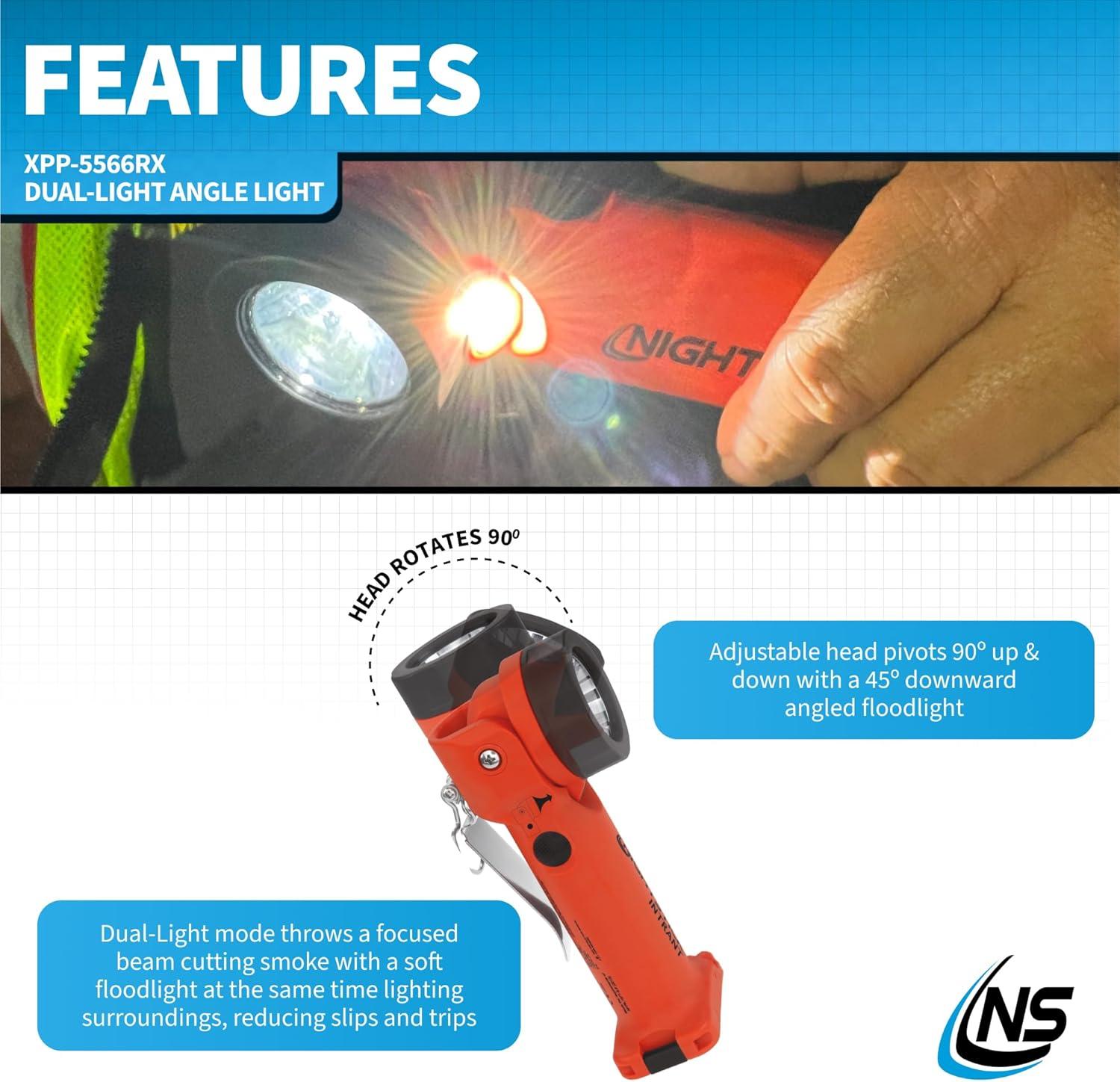 Nightstick Angle Light 3 Aa Red 200 Lumens
