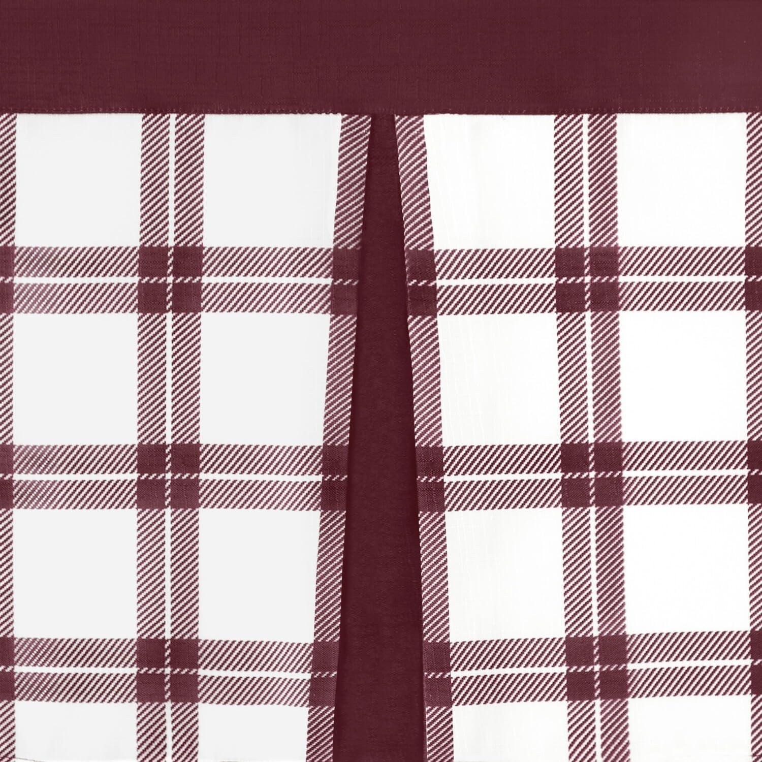 Achim Importing Co Plaid Tailored 58'' W Kitchen Curtain
