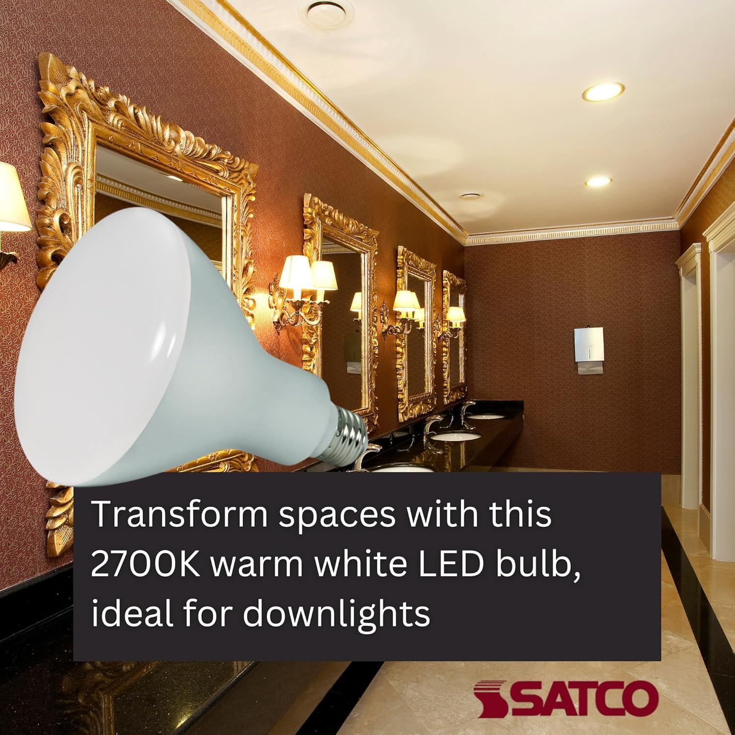 Satco 75 Watt Equivalent BR40 E26/Medium (Standard) Dimmable LED Bulb (Set of 6) S9634