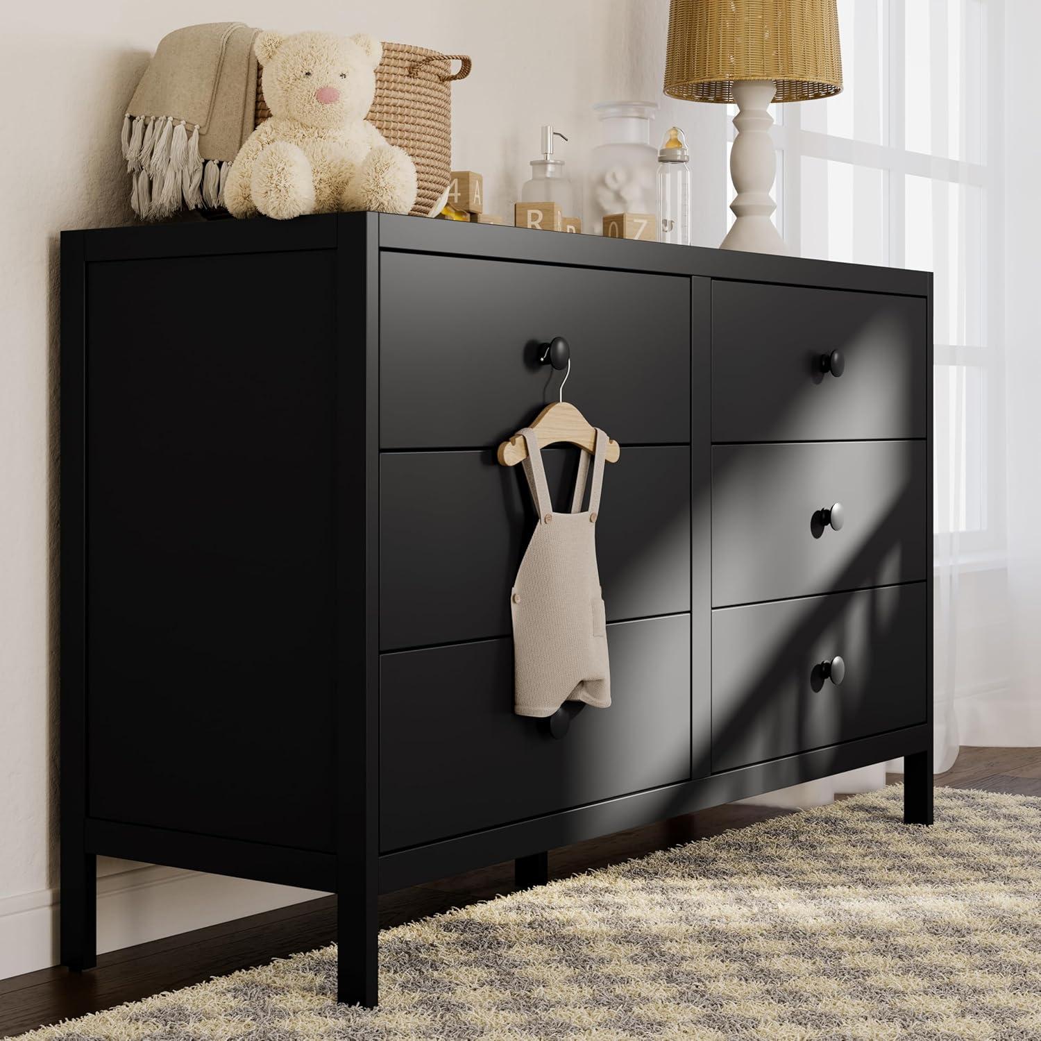 Graco Universal 6-Drawer Double Dresser - Black