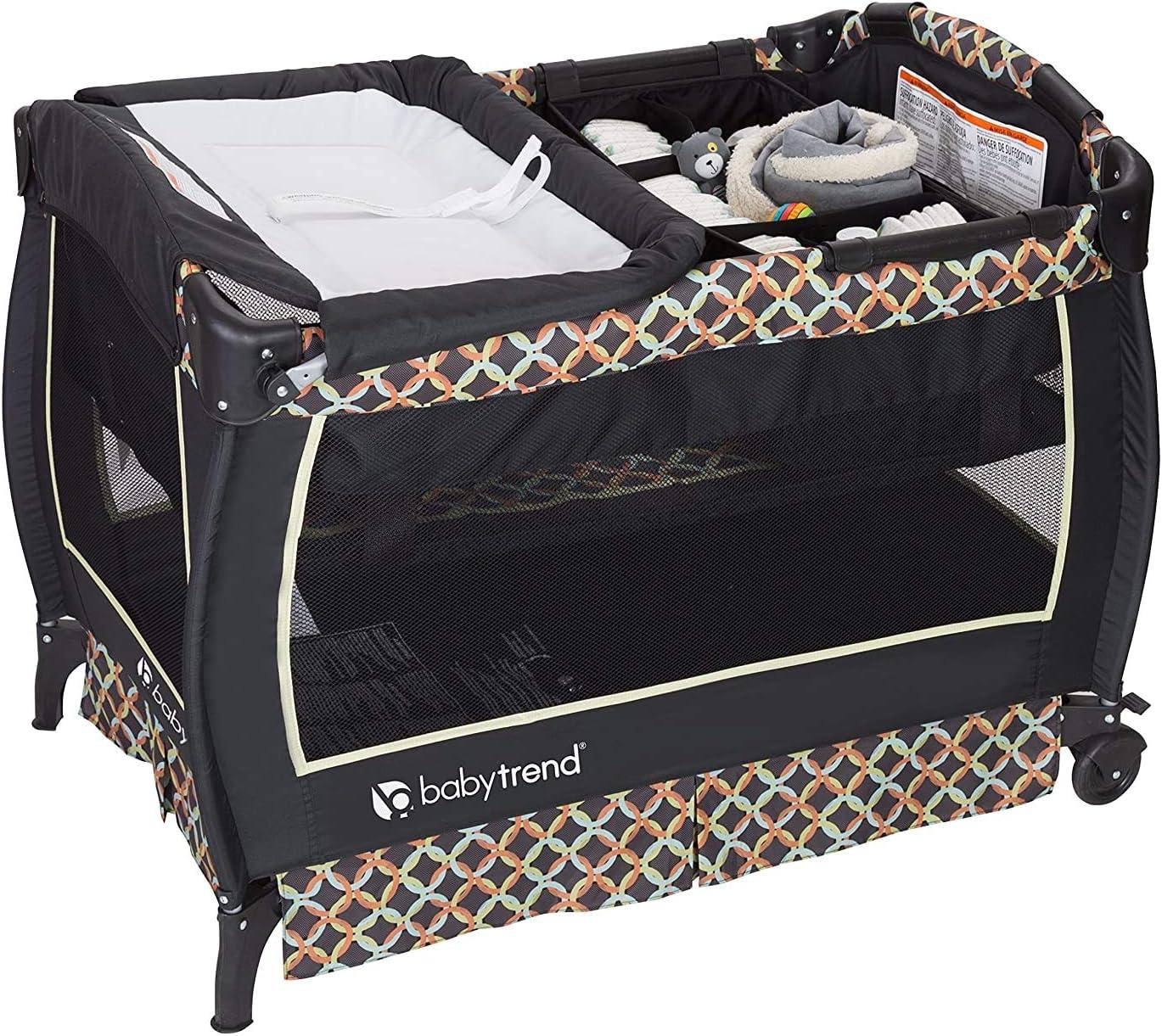 Portable Twin Nursery Center with Bassinet and Changing Station