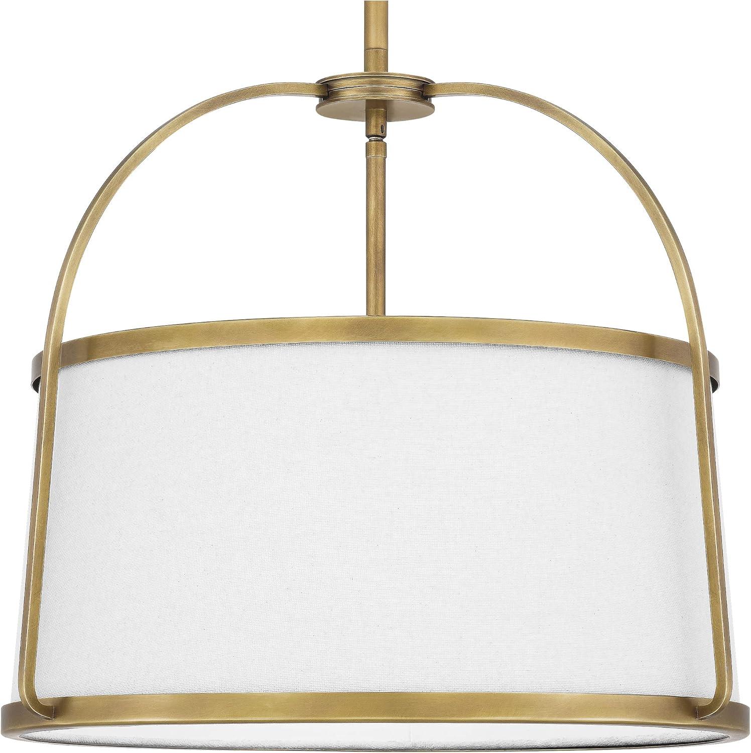 Quoizel Lighting York 4 - Light Pendant in  Weathered Brass