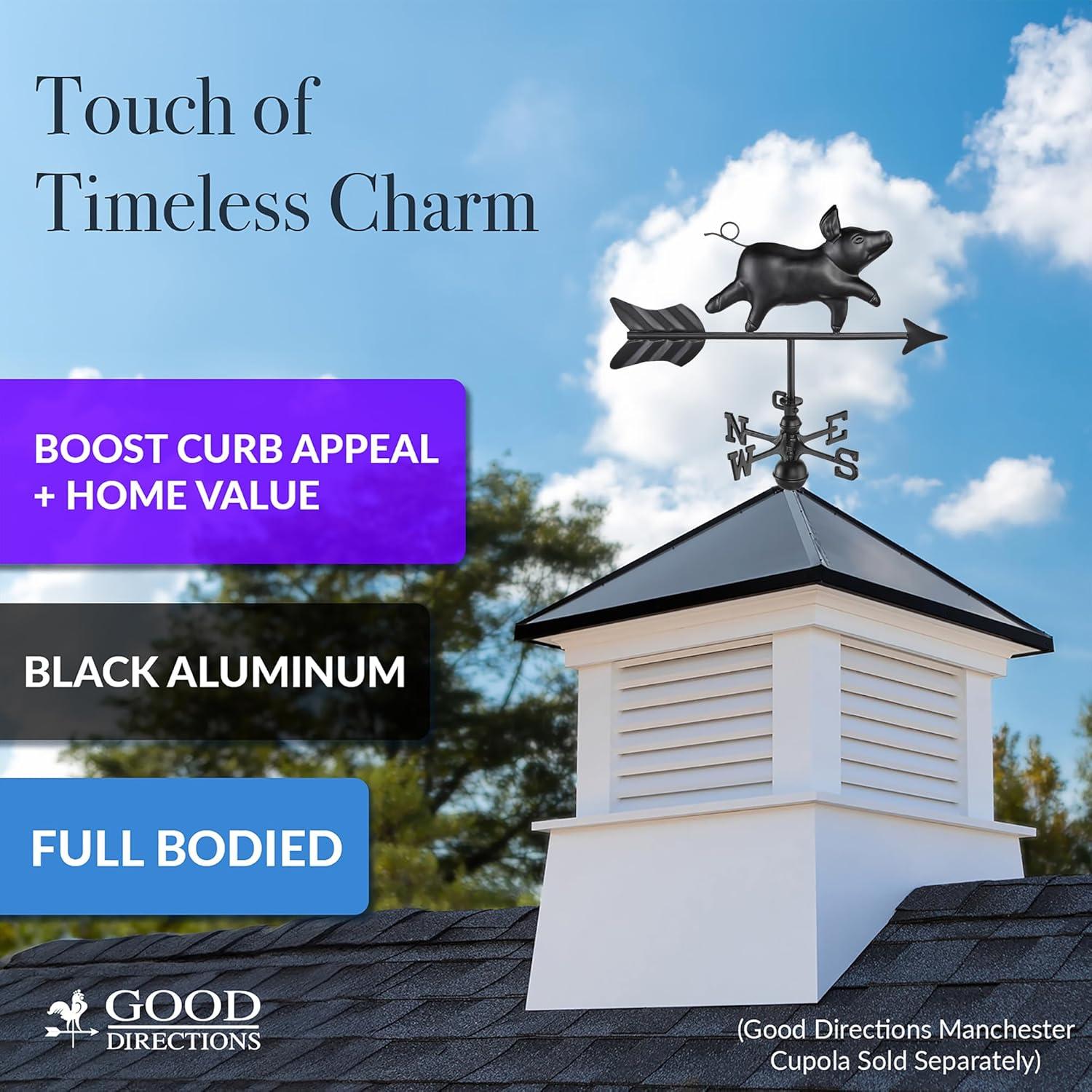 Good Directions Pig Weathervane with Roof Mount