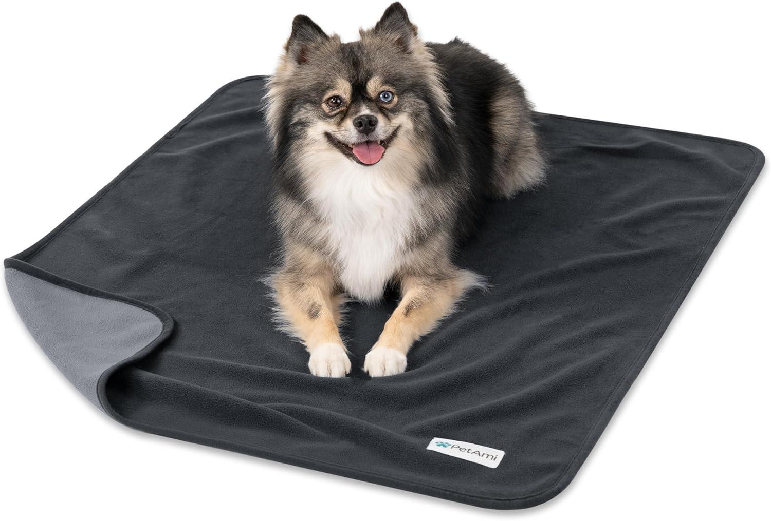 PetAmi Waterproof Dog Blanket, Pet Cat Puppy Couch Cover Protection, Fleece Washable Reversible Soft Plush Throw