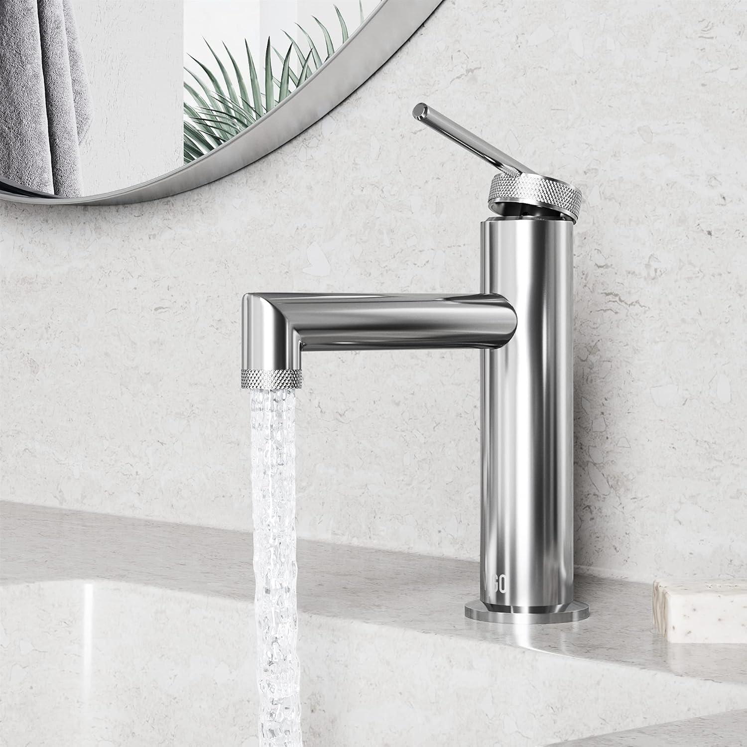 Sterling 7" H Single Handle Single Hole Bathroom Faucet