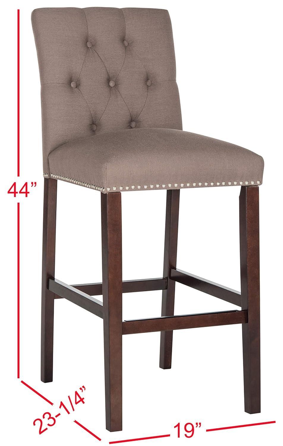 Norah Counter Stool (Set of 2) - FOX6209 - Dark Taupe - Safavieh Couture
