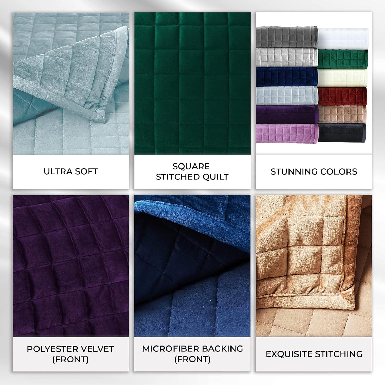 Tribeca Living Microfiber Reversible Glam Quilt Set & Reviews | Wayfair