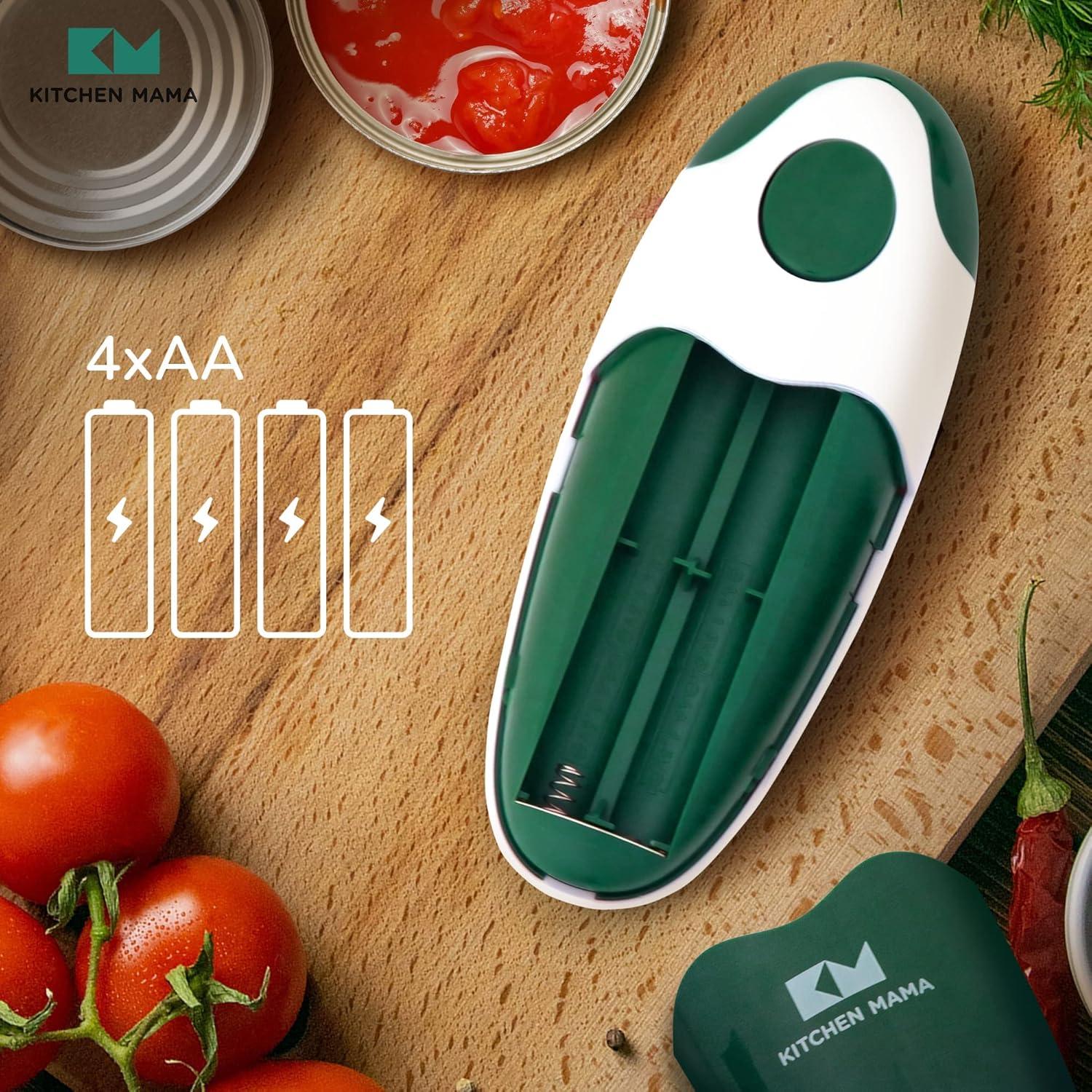 Alpine Green Automatic Electric Can Opener with Smooth Edge