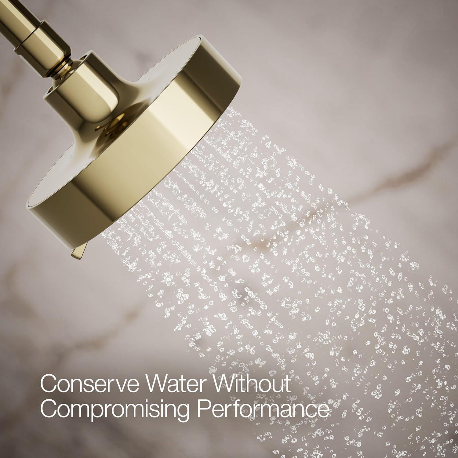 Kohler Purist® 1.75 Gpm Multifunction Wall Mount Showerhead, Three Spray Settings, 5.5" High Pressure Spray Head