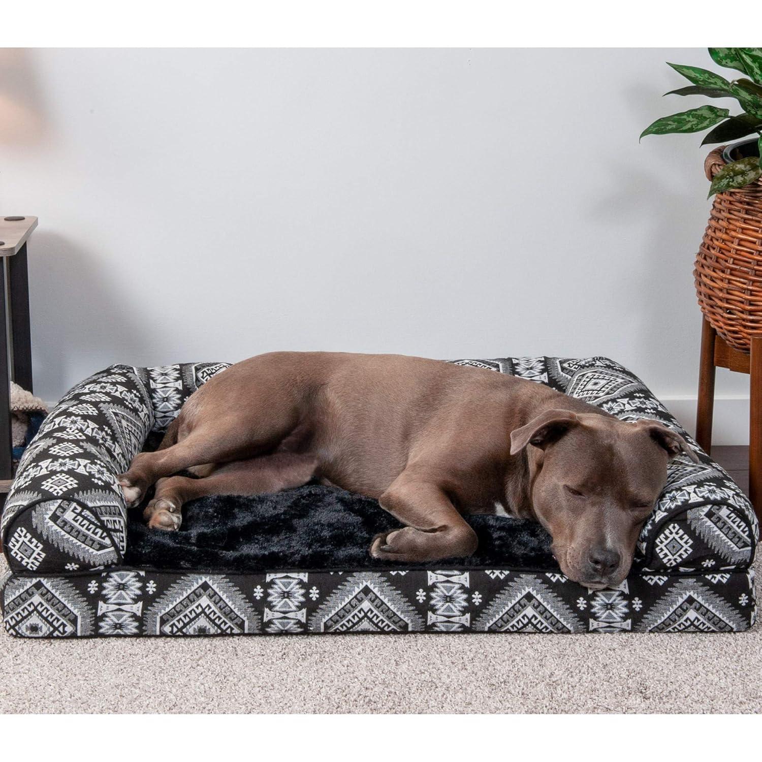 Luxe Fur & Performance Linen Sofa Bed