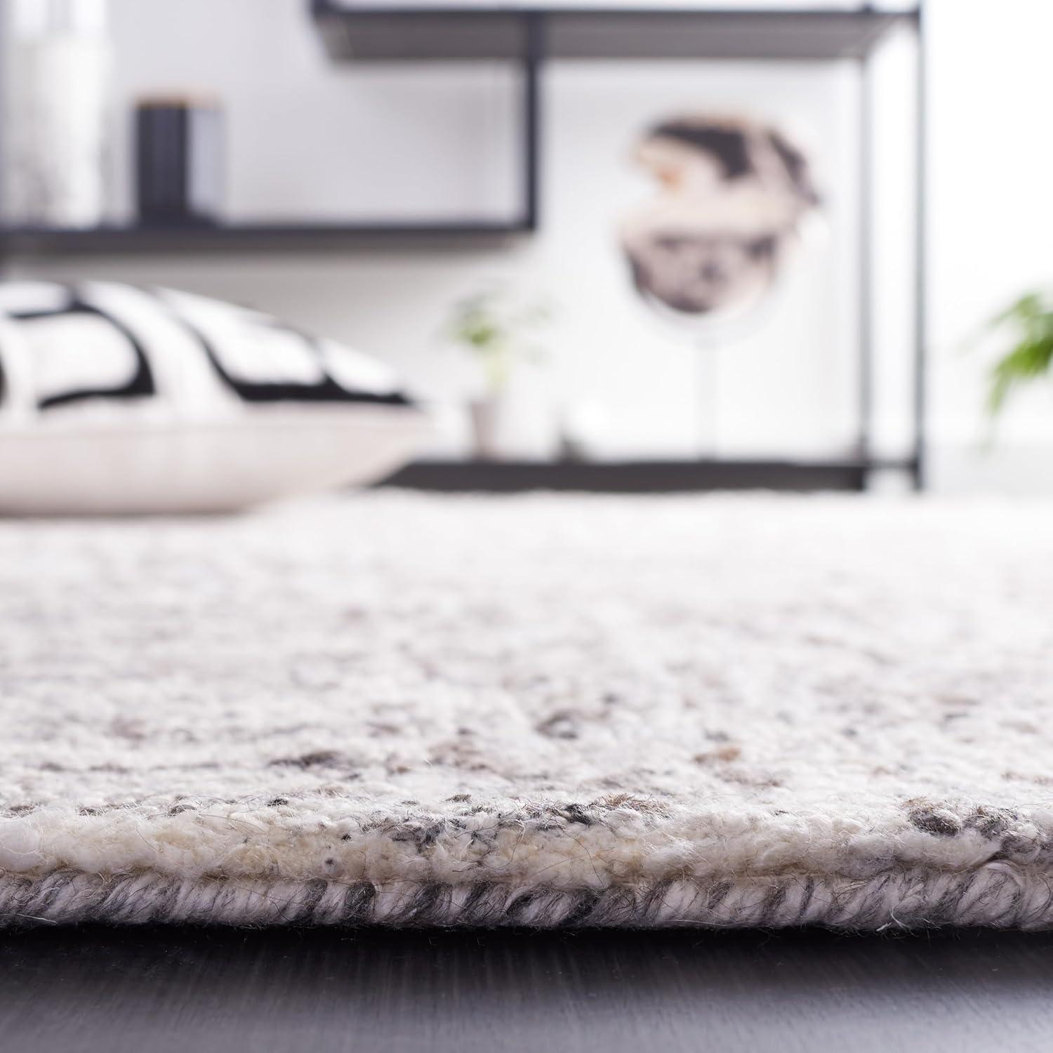 Abstract ABT601 Hand Tufted Runner Rug - Ivory/Charcoal - 2'3"x8' - Safavieh .