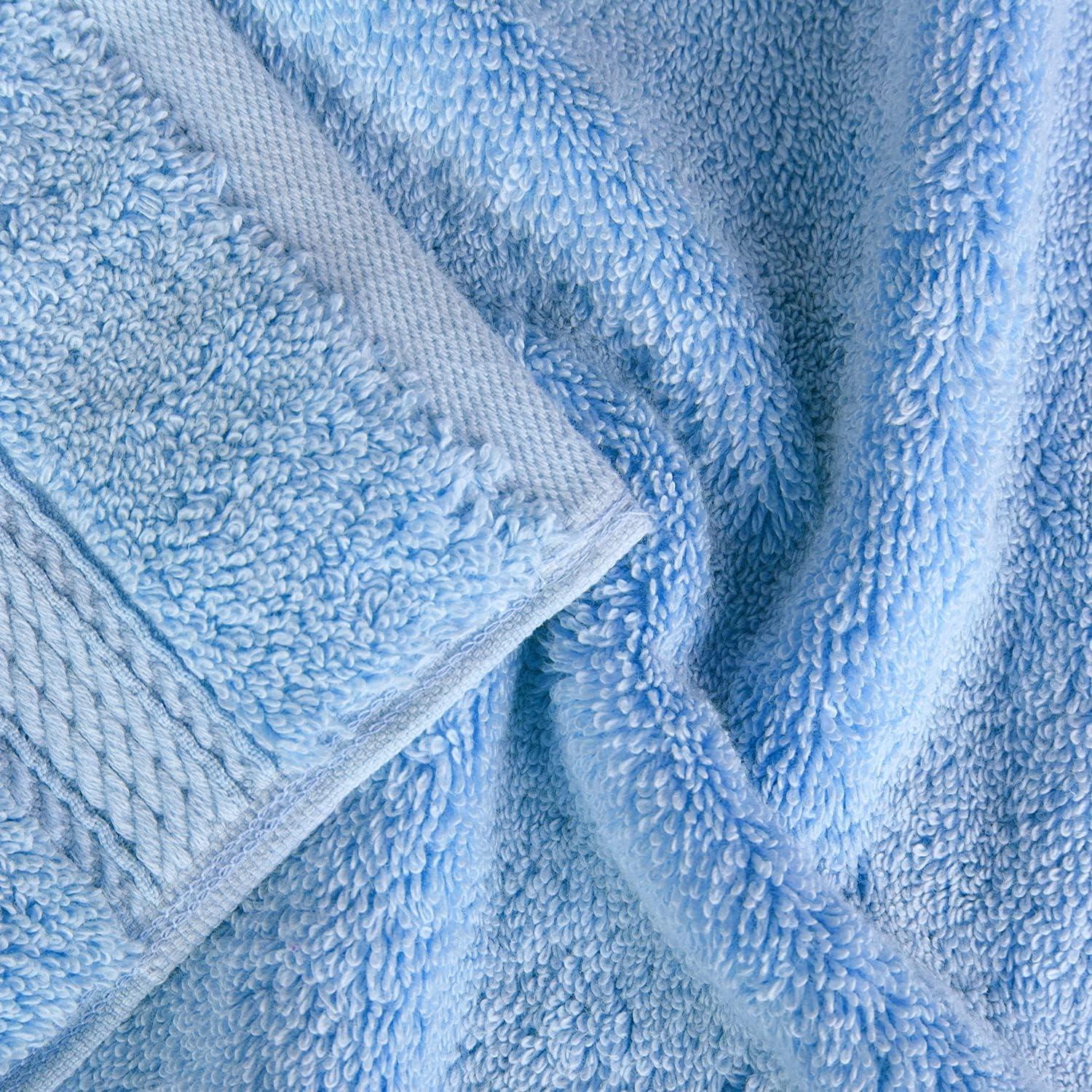 Superior Light Blue Egyptian Cotton 8-Piece Towel Set