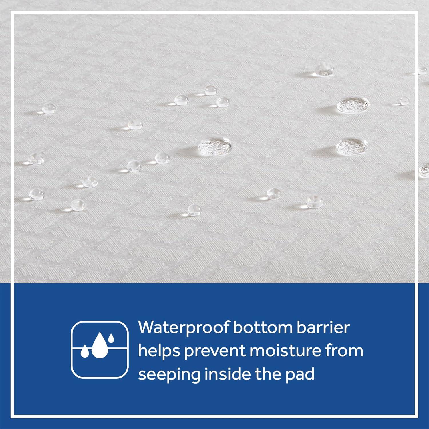 Sealy Baby Sealy Baby Cotton Comfort Waterproof 3-Sided Contoured Baby Diaper Changing Pad for Dresser or Changing Table, Baby Changing Pad - White, 32” x 16”