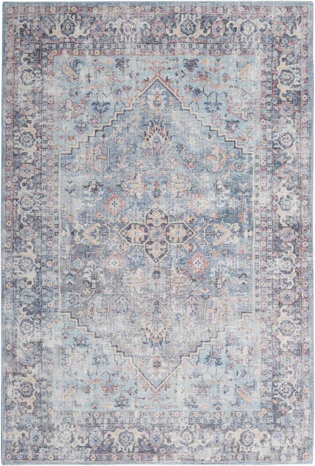 Nicole Curtis Machine Washable Series 1 Vintage Medallion Area Rug