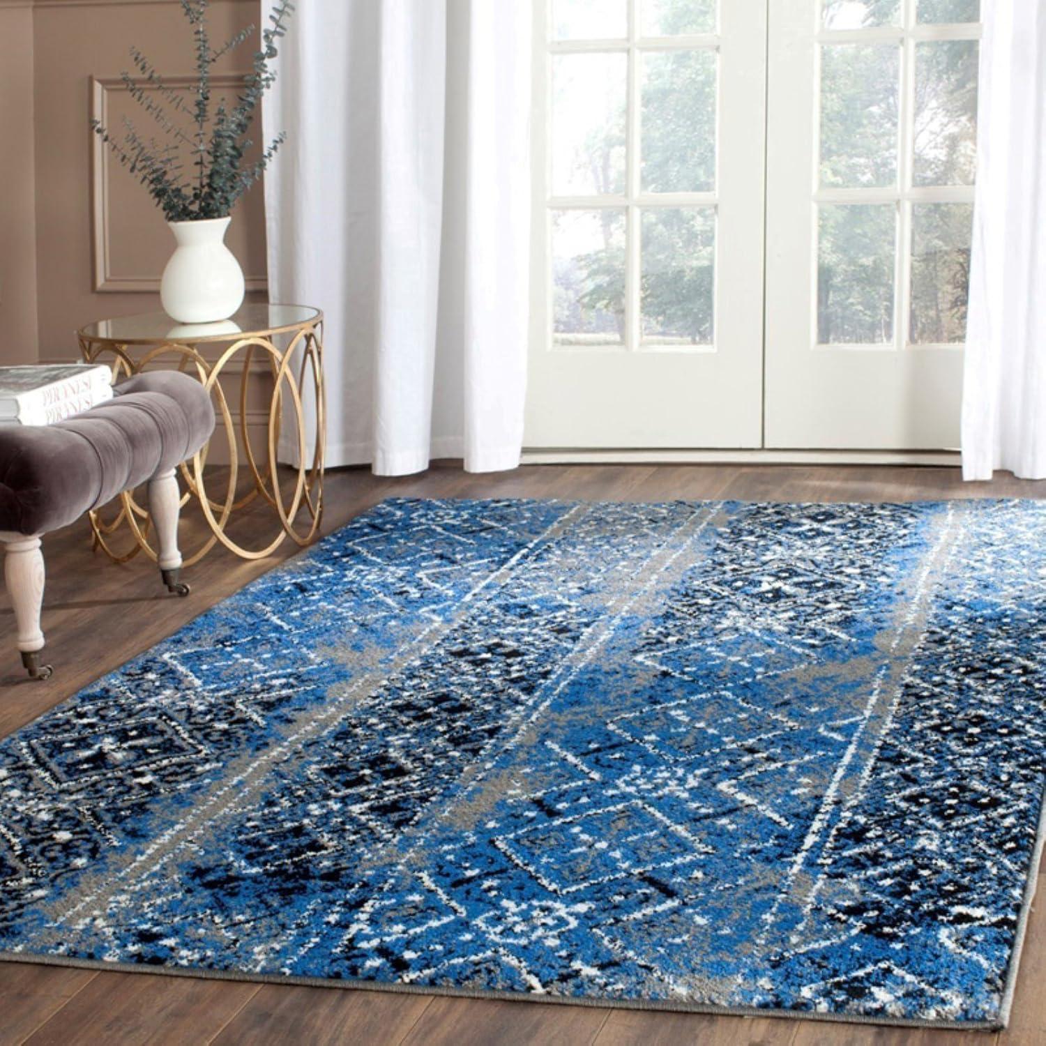Adirondack ADR111 Machine Made Indoor Runner - Silver/Multi - 2'-6"x10' - Safavieh