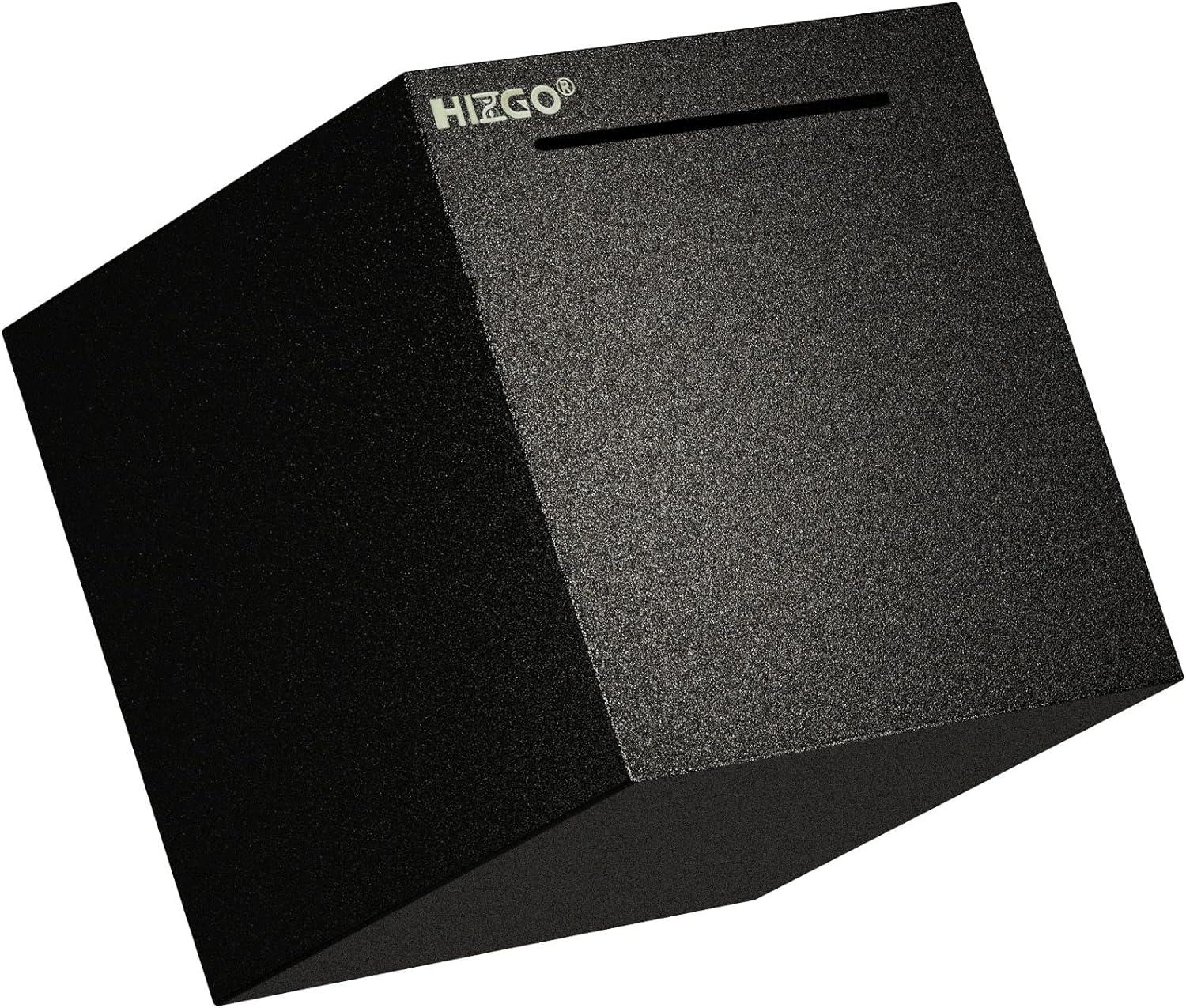 hizgo Adult Stainless Steel Piggy Bank,Coin Saving for Must Break to Open -Kids Money Saving Box (Black 4.72 inch)