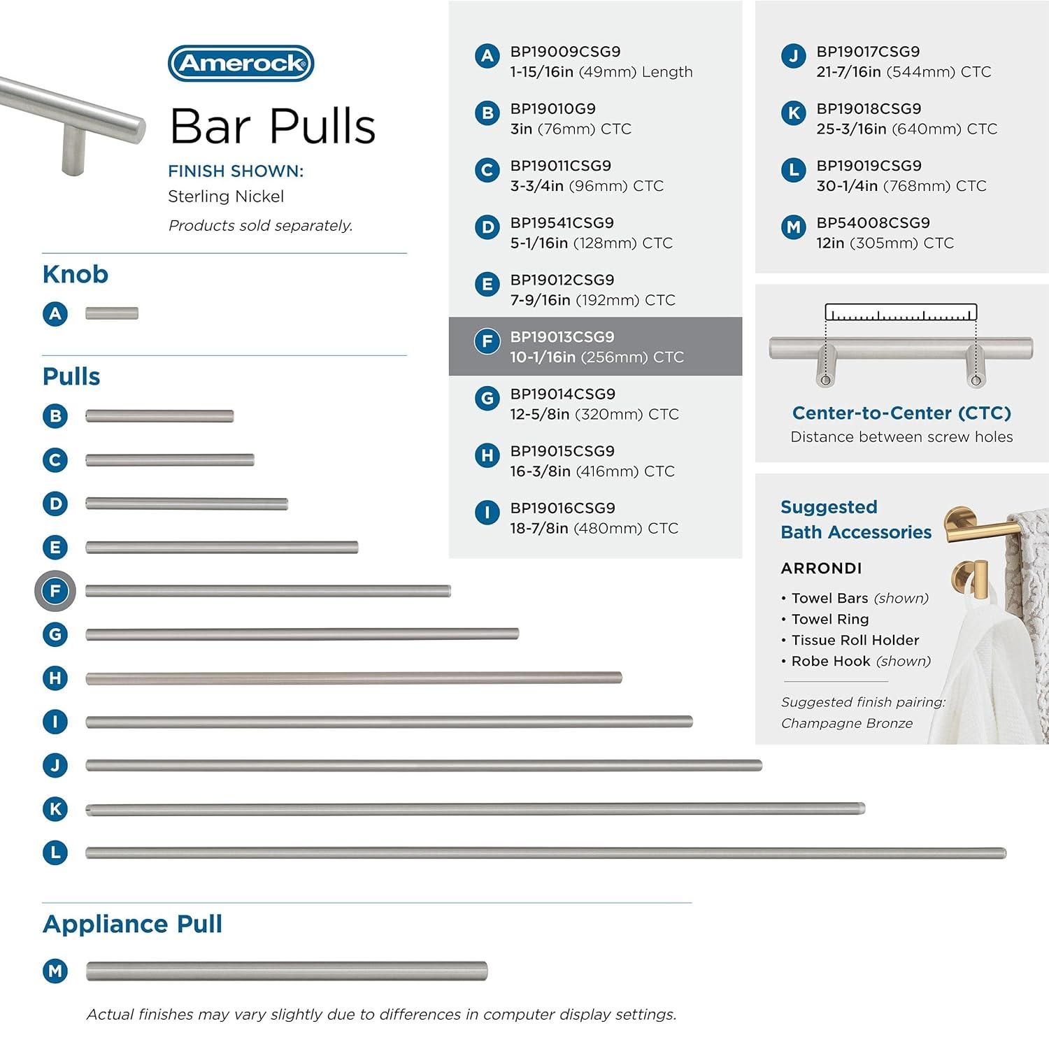 Bar Pulls Center to Center Bar Pull