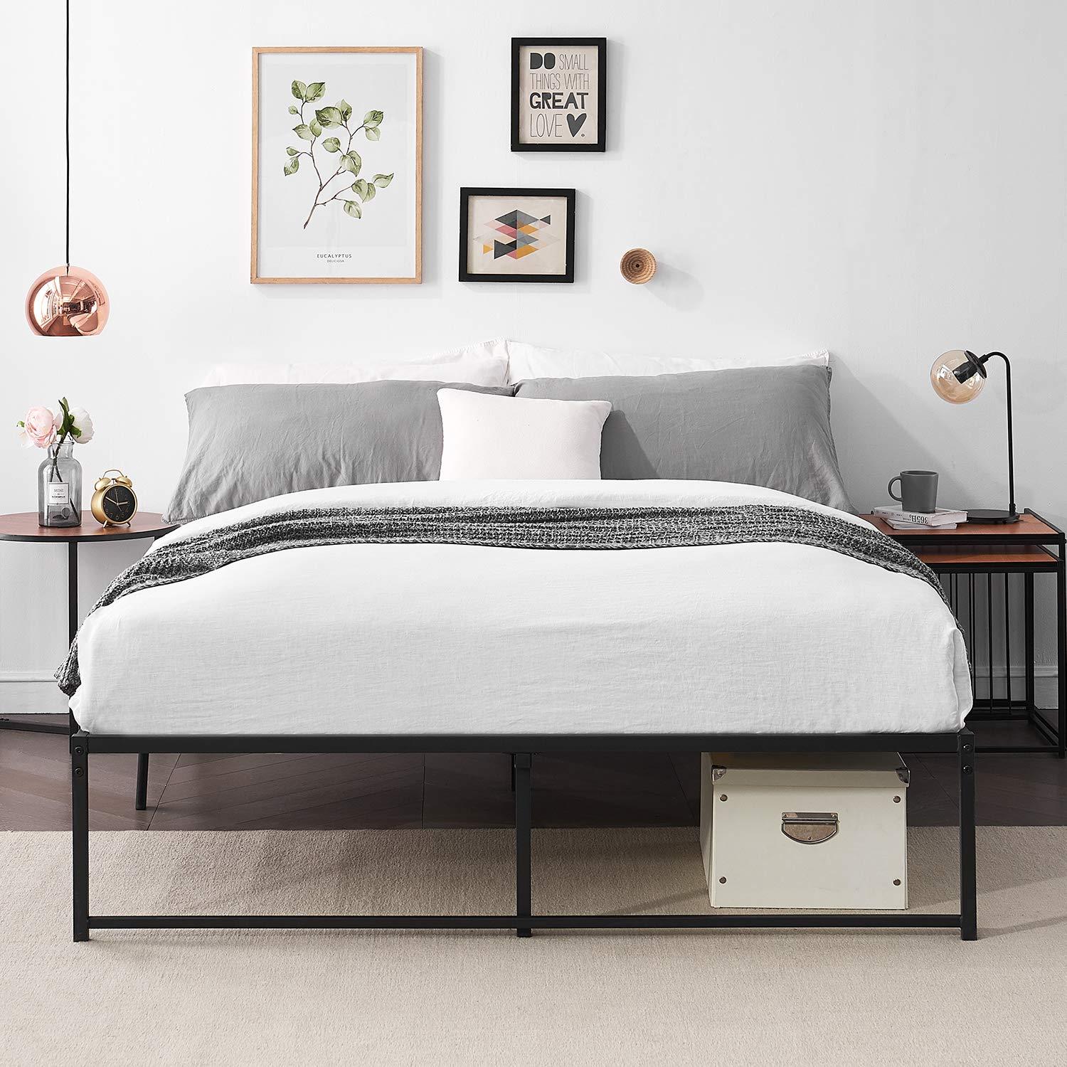 Kselythan Metal Bed Frame,Low Profile Platform Bed,Metal Slat Support,No Box Spring Needed,Easy Assembly