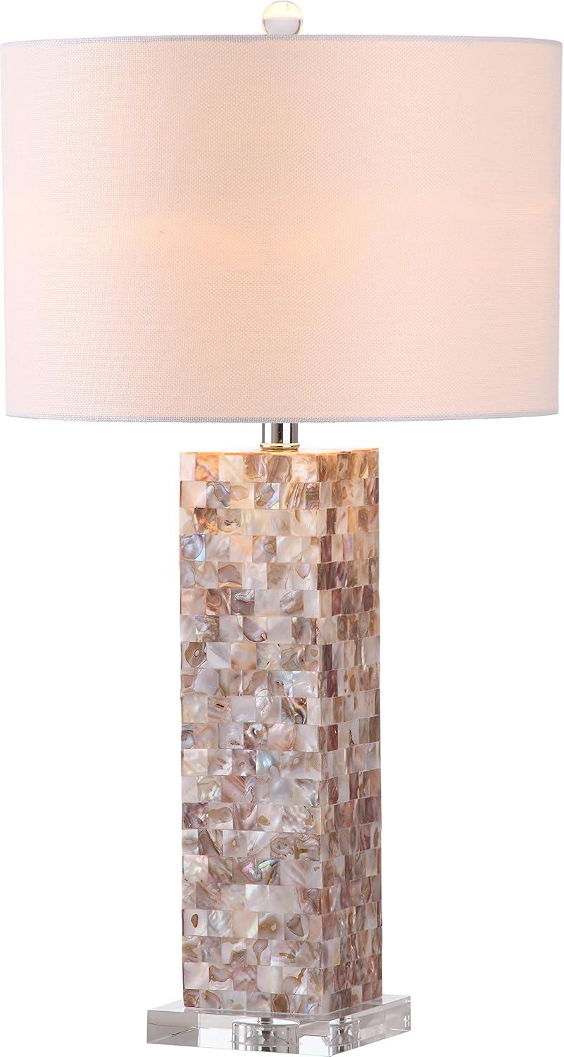 Safavieh Jacoby Mosaic Glam 28-Inch High Table Lamp, Cream