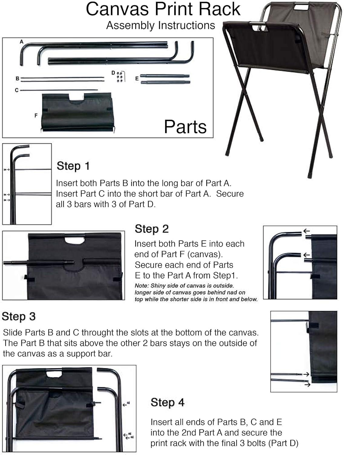 Creative Mark Folding Canvas Jumbo Print Rack - Artist Gallery Portable Display Rack for Posters, Artwork, Prints, Canvas, Panels, Galleries, Studios & Storage
