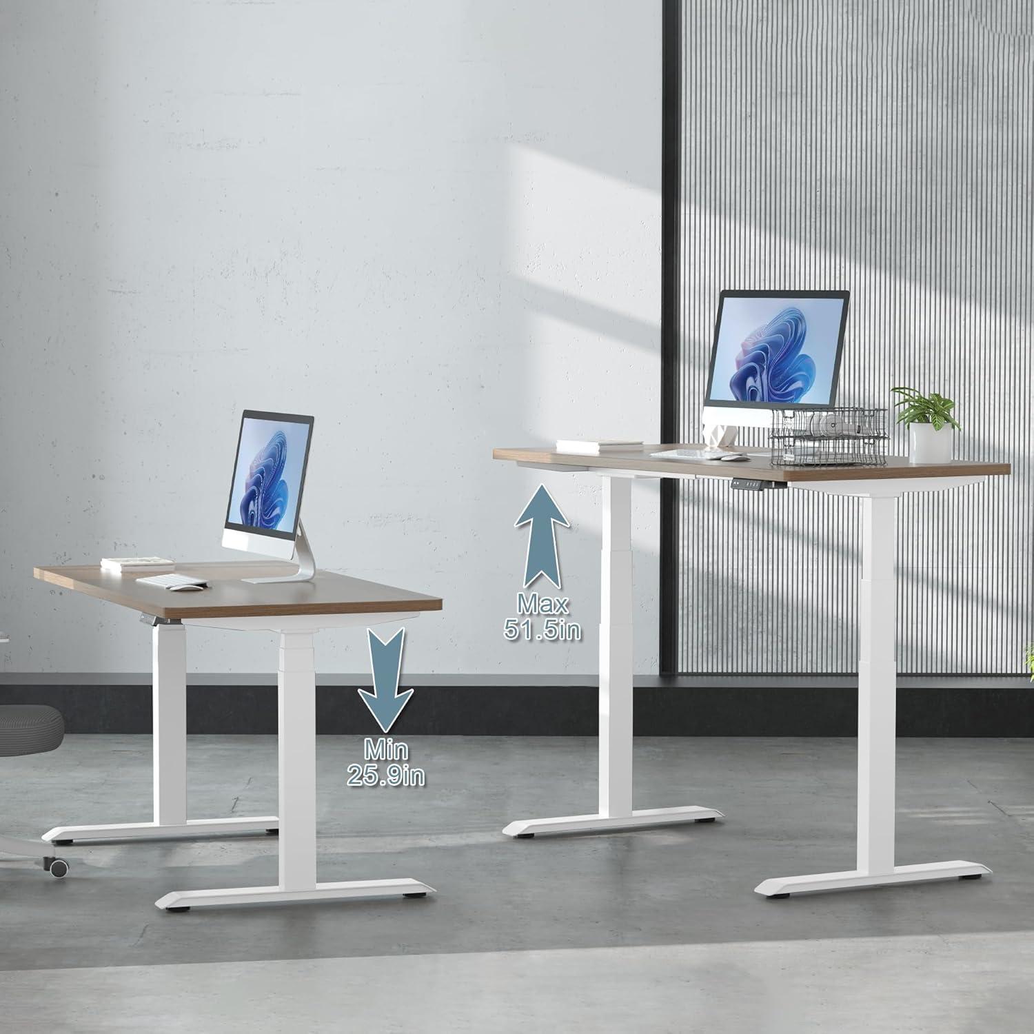 Black Dual Motor Electric Adjustable Standing Desk Frame