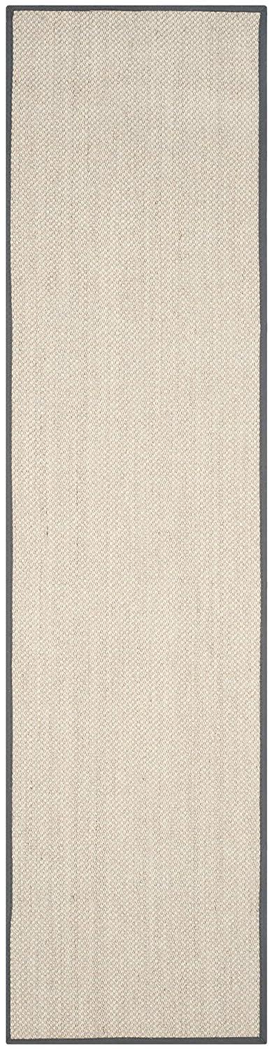 Natural Fiber NF143 Power Loomed Indoor Runner Rug - Marble/Dark Grey - 2'6"x10' - Safavieh.