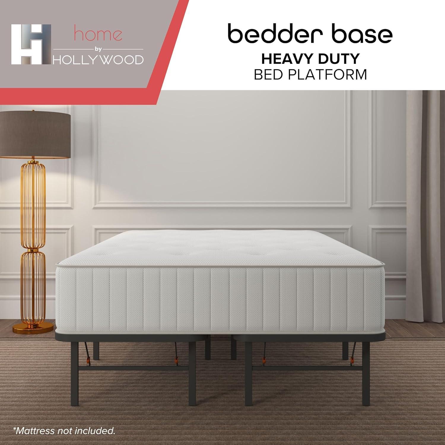 Home by Hollywood Bedder Base Steel Platform Bed Frame with 14" Underbed Storage