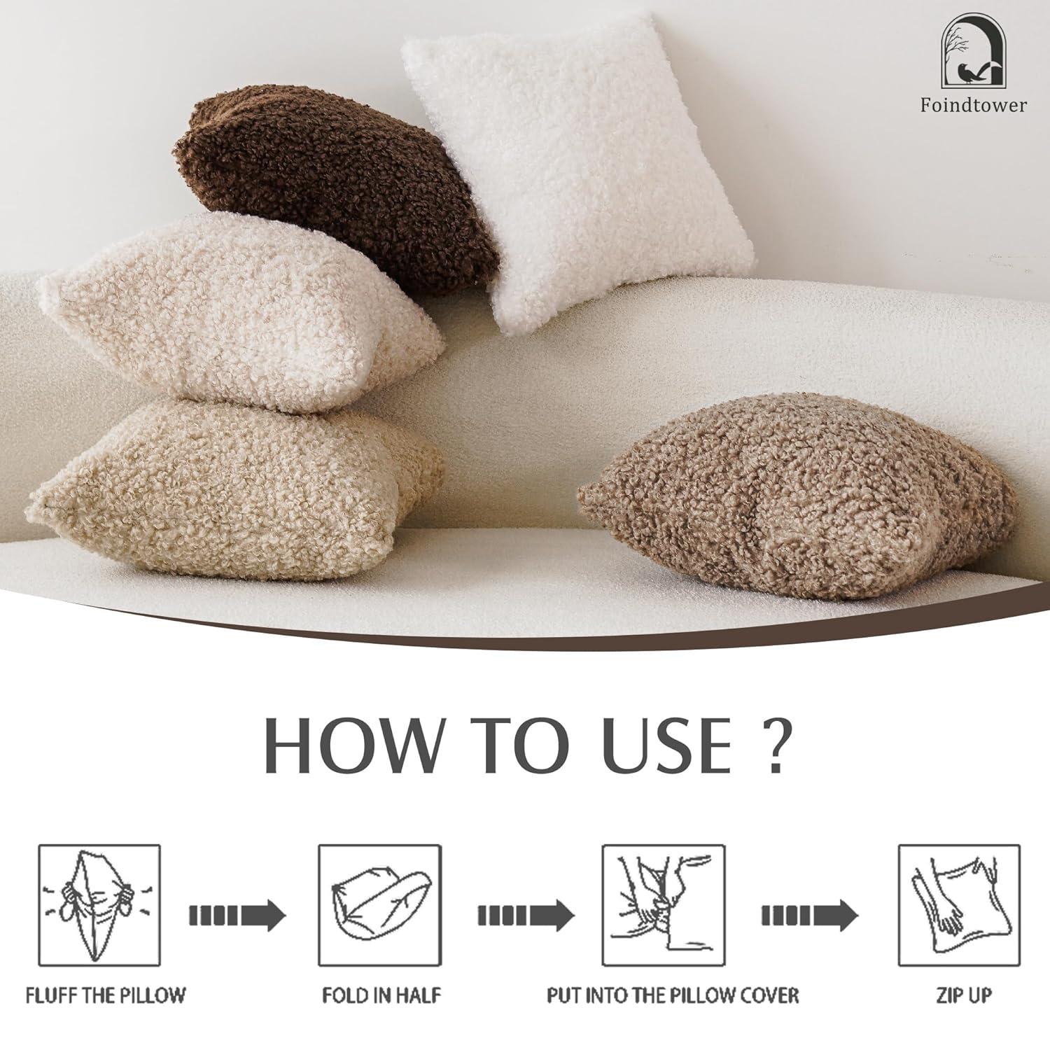 NordECO HOME Faux Fur Throw Pillow Covers Soft Teddy Polyester Square Throw Pillow Cover & Reviews | Wayfair