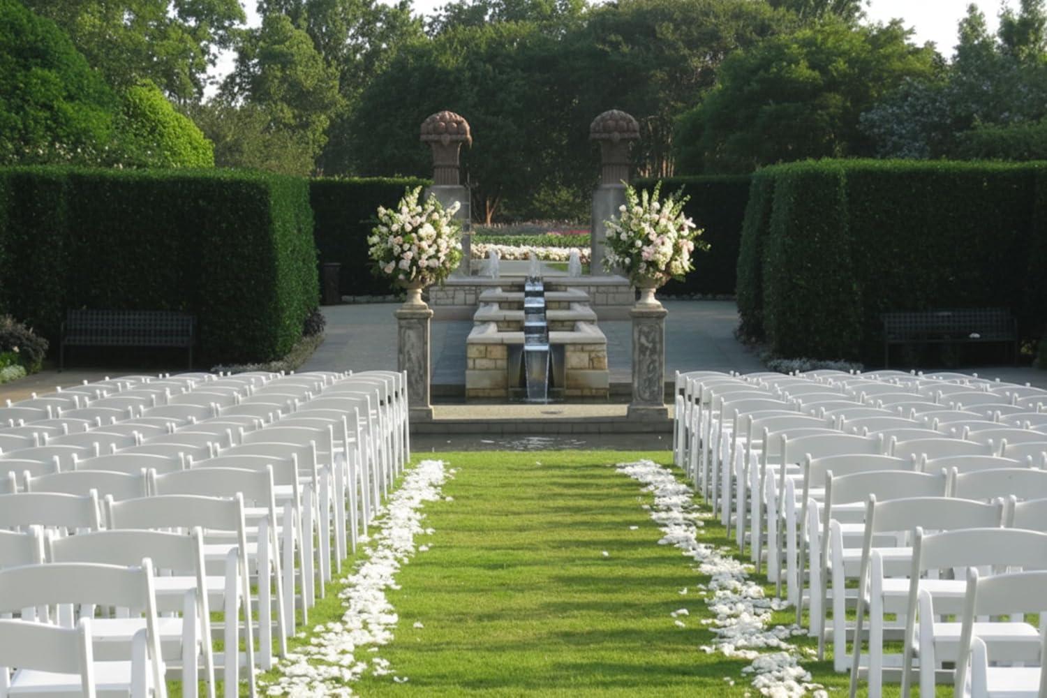 4 Pack Folding Chairs, Lightweight Resin Folding Chairs, Comfortable Event Chair Padded Seats Indoor Outdoor for Party Picnic School Wedding, White