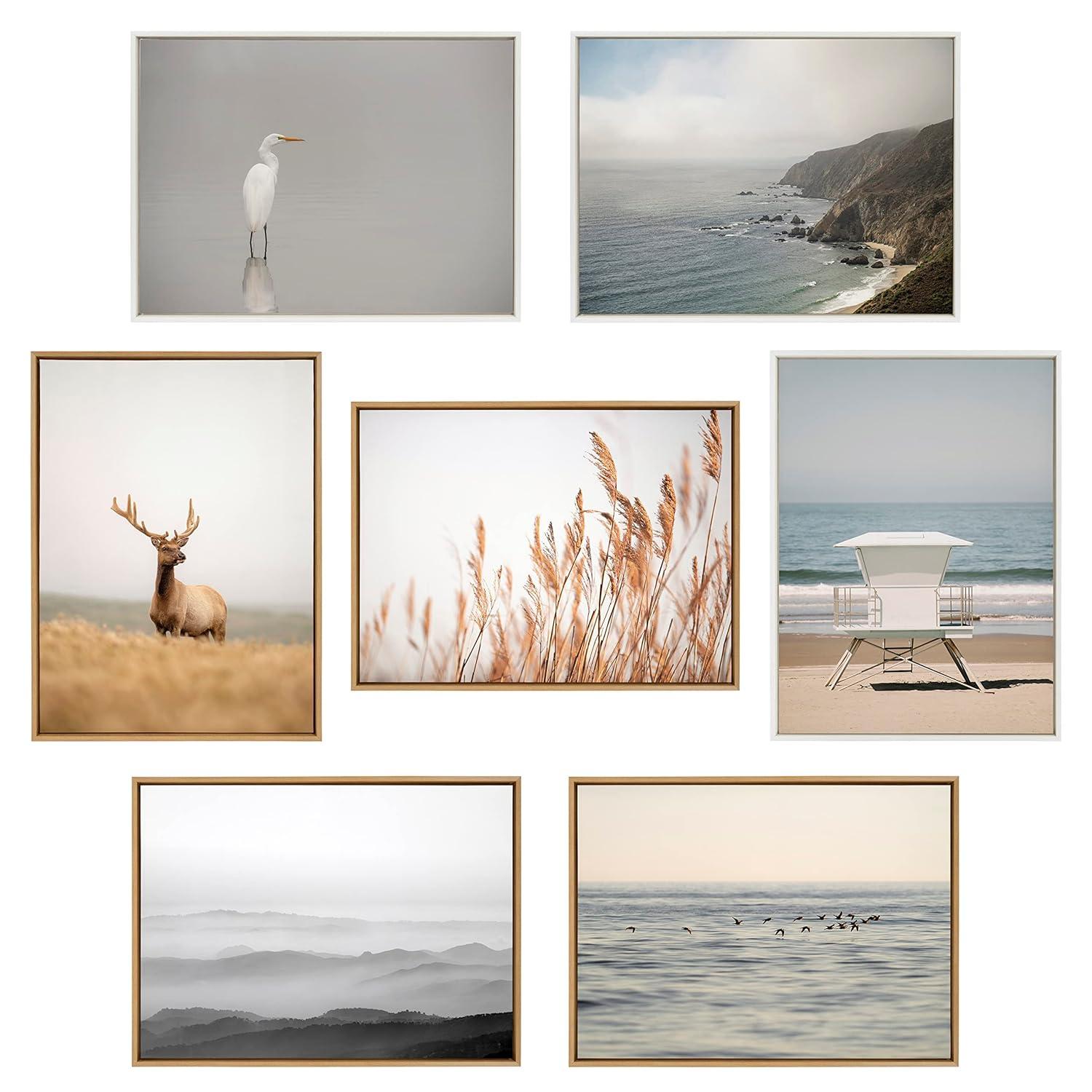 18" x 40" Sylvie Marsh Grass No 1 Framed Canvas by Crystal Lynn Collins - Kate & Laurel All Things Decor: Wall Art Decor