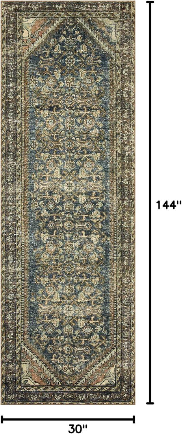Banks I Rug by Magnolia Home by Joanna Gaines x Loloi - Denim and Clay / 2'6" x 12' Runner