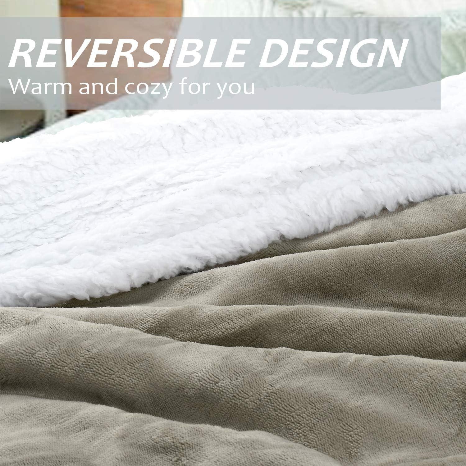Catalonia Catalonia Sherpa Fleece Throw Cape, Wearable Blanket Wrap with Hand Pockets, Soft Lightweight Cozy