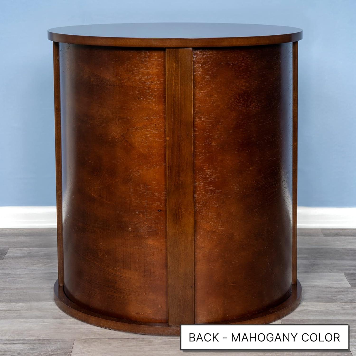 Jadona Purrrrfect End Table Cat Bed Cave in Black Espresso, Multipurpose Wood Cat Furniture Nightstand, Easy to Clean Covered Cat Bed with Replaceable Scratching Post & Washable Cushion