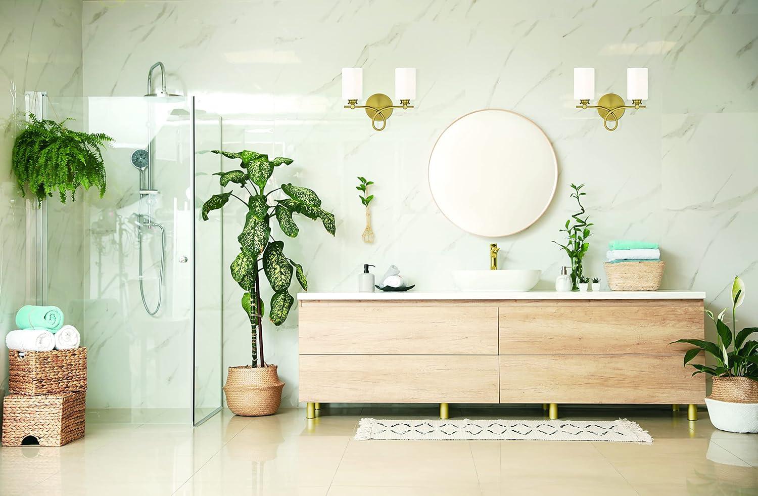 Savoy House Woodbury 2 - Light Vanity in Warm Brass