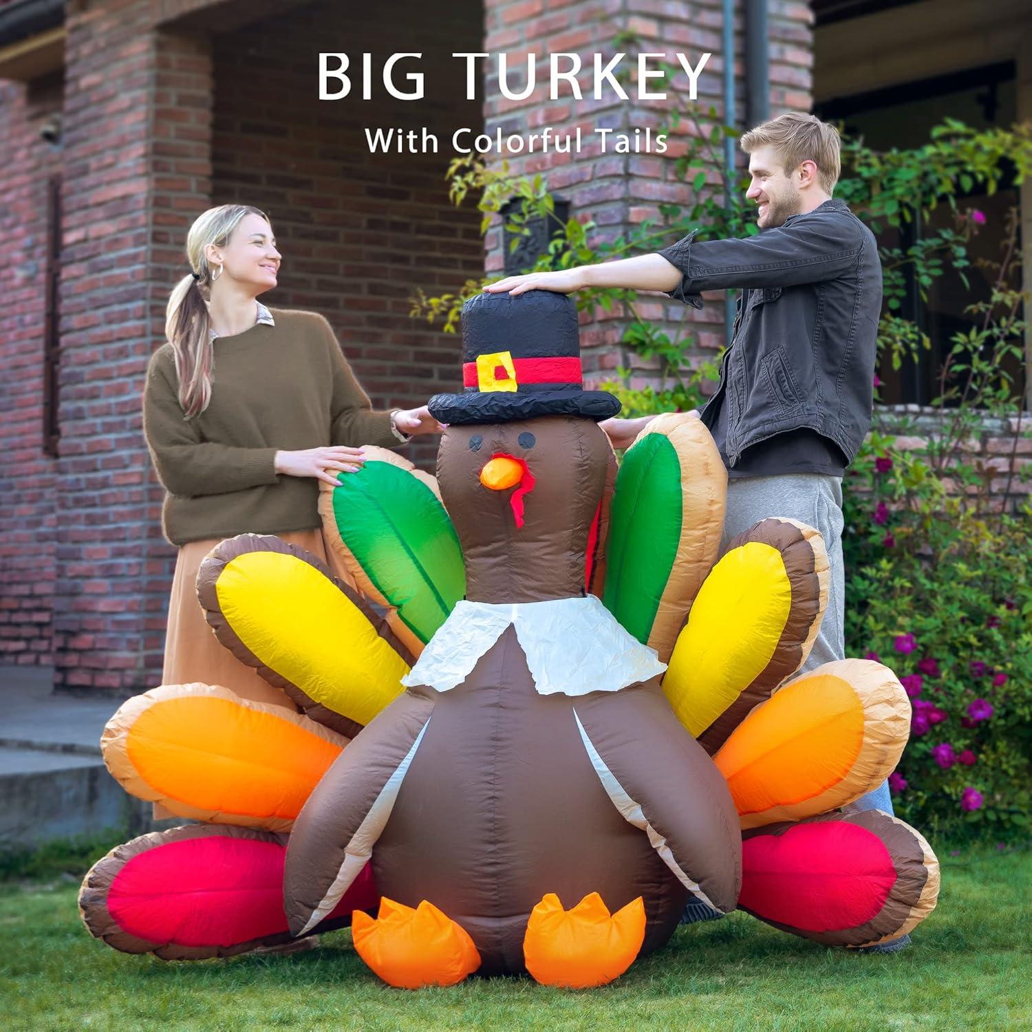 Dejah Turkey with Hat Lawn Yard Inflatable