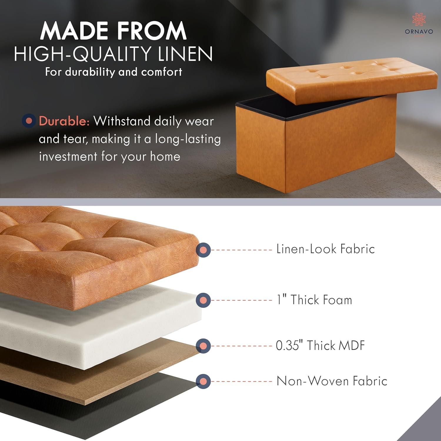 The Final Grab Inc. Faux Leather Ottoman