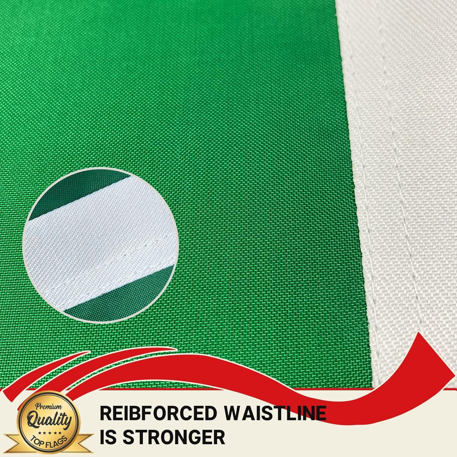 TOPFLAGS Ireland Irish Flag 12x18 Outdoor,Heavy Duty Sewn Stripes Irish Country Flags Vivid Color Fade-resistant for Outside