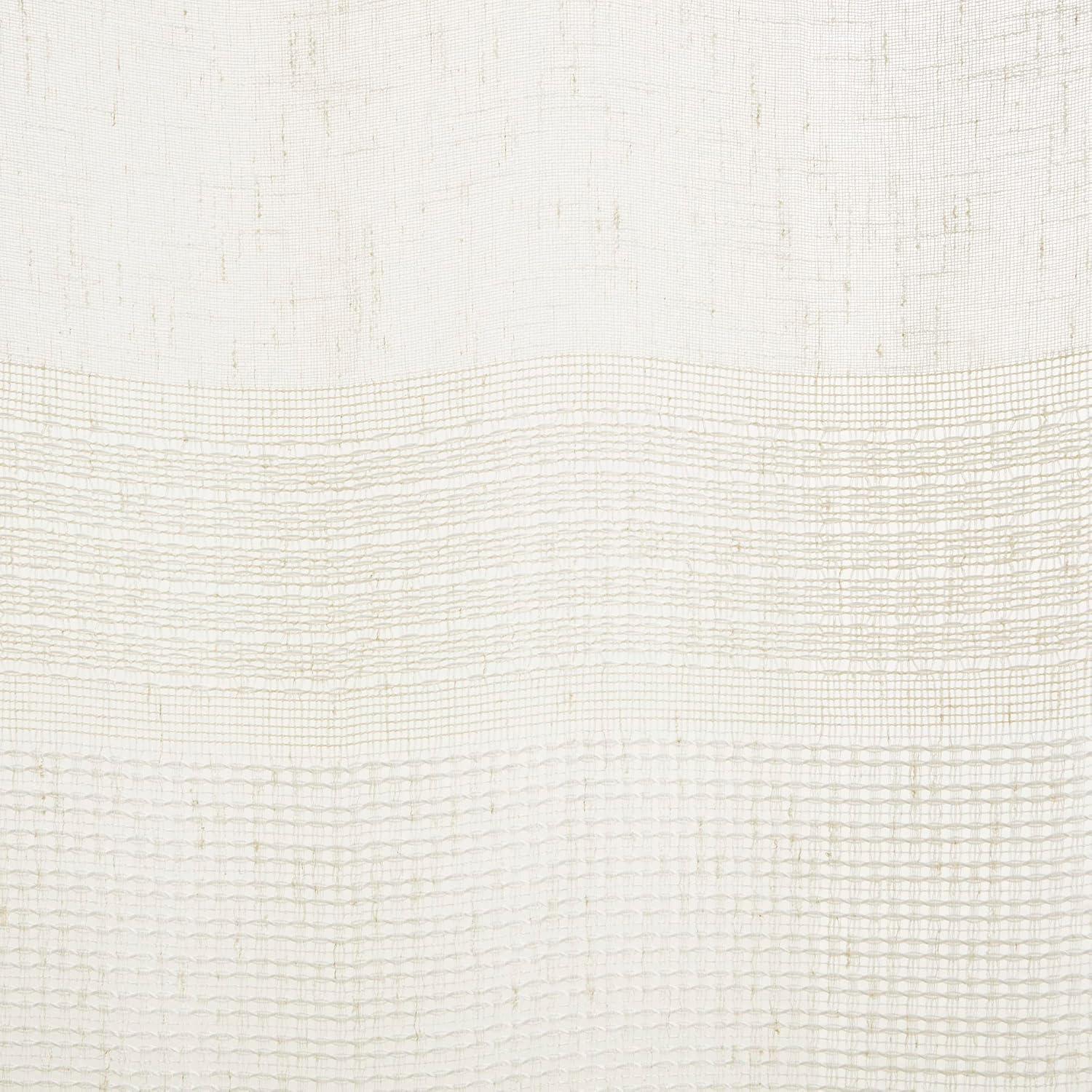 Madison Park Aida Ivory Yarn Dye Sheer Thermal Rod Pocket Curtain Panels 37x84" (Set of 2)