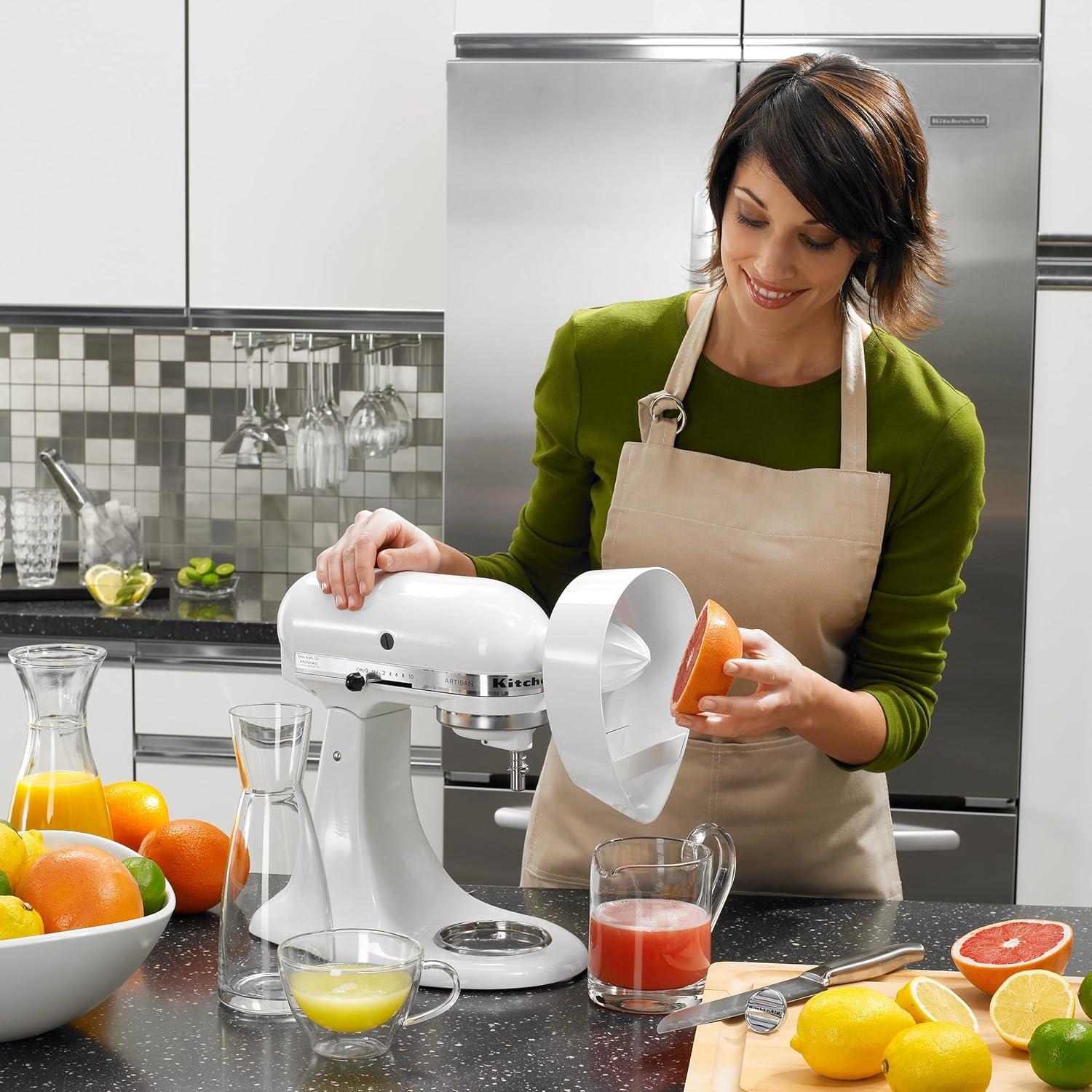 KitchenAid White Plastic Citrus Juicer Attachment for Stand Mixer