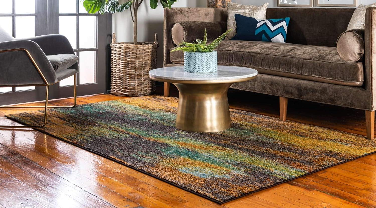 Unique Loom 6' 1 x 9' 0 Jardin Lilly Multi Area Rug