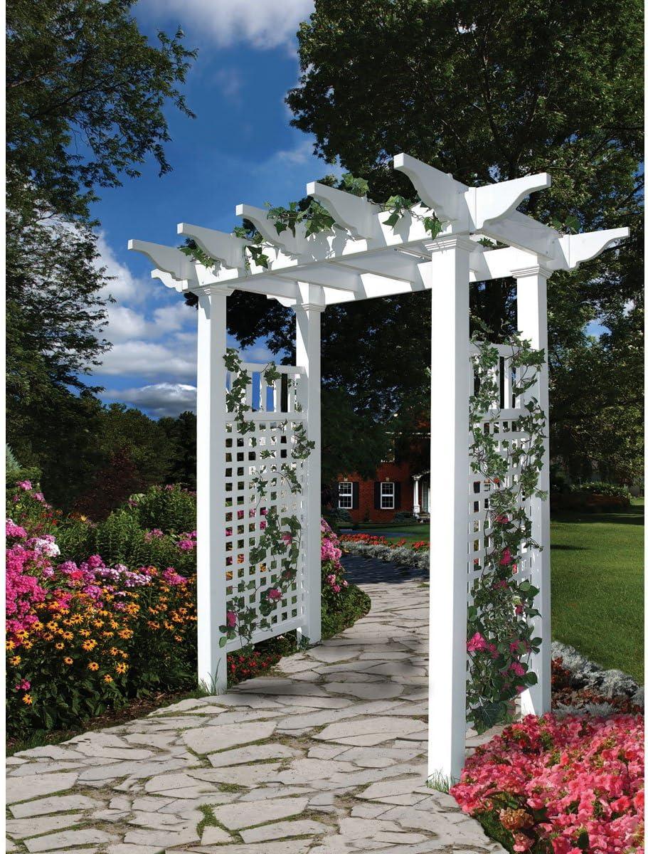 Fairfield White Vinyl Traditional Garden Arbor
