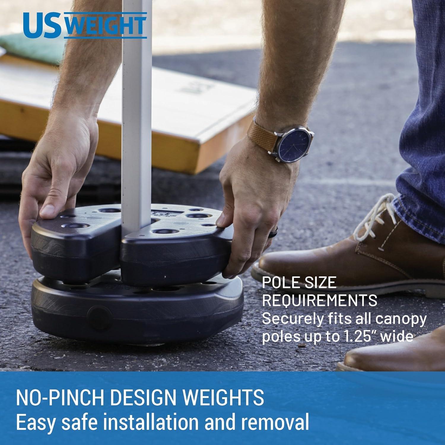 US Weight 40lb Canopy Weight Set for Securing Canopies, Tents, and Umbrellas at Outside Events