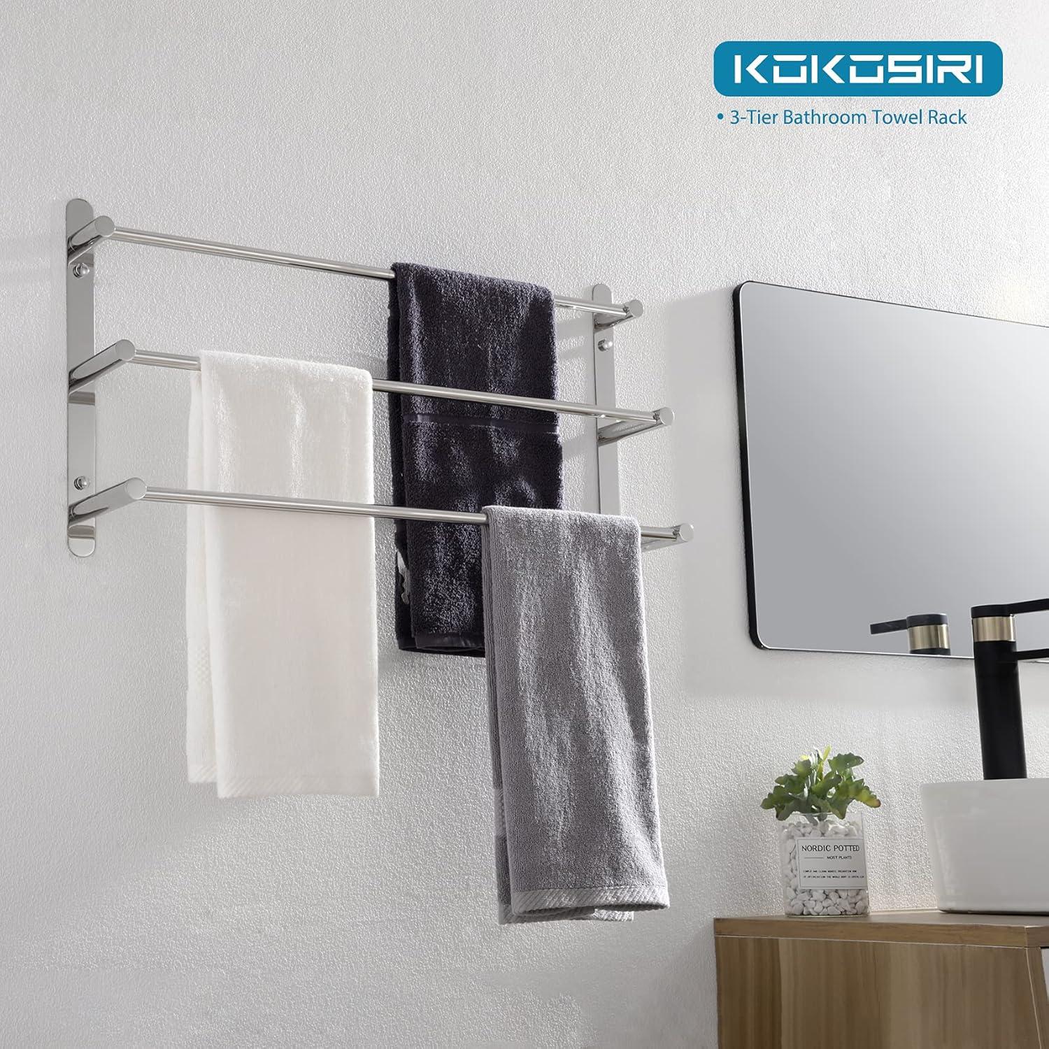 24" Bathroom Towel Bar Wall Mounted