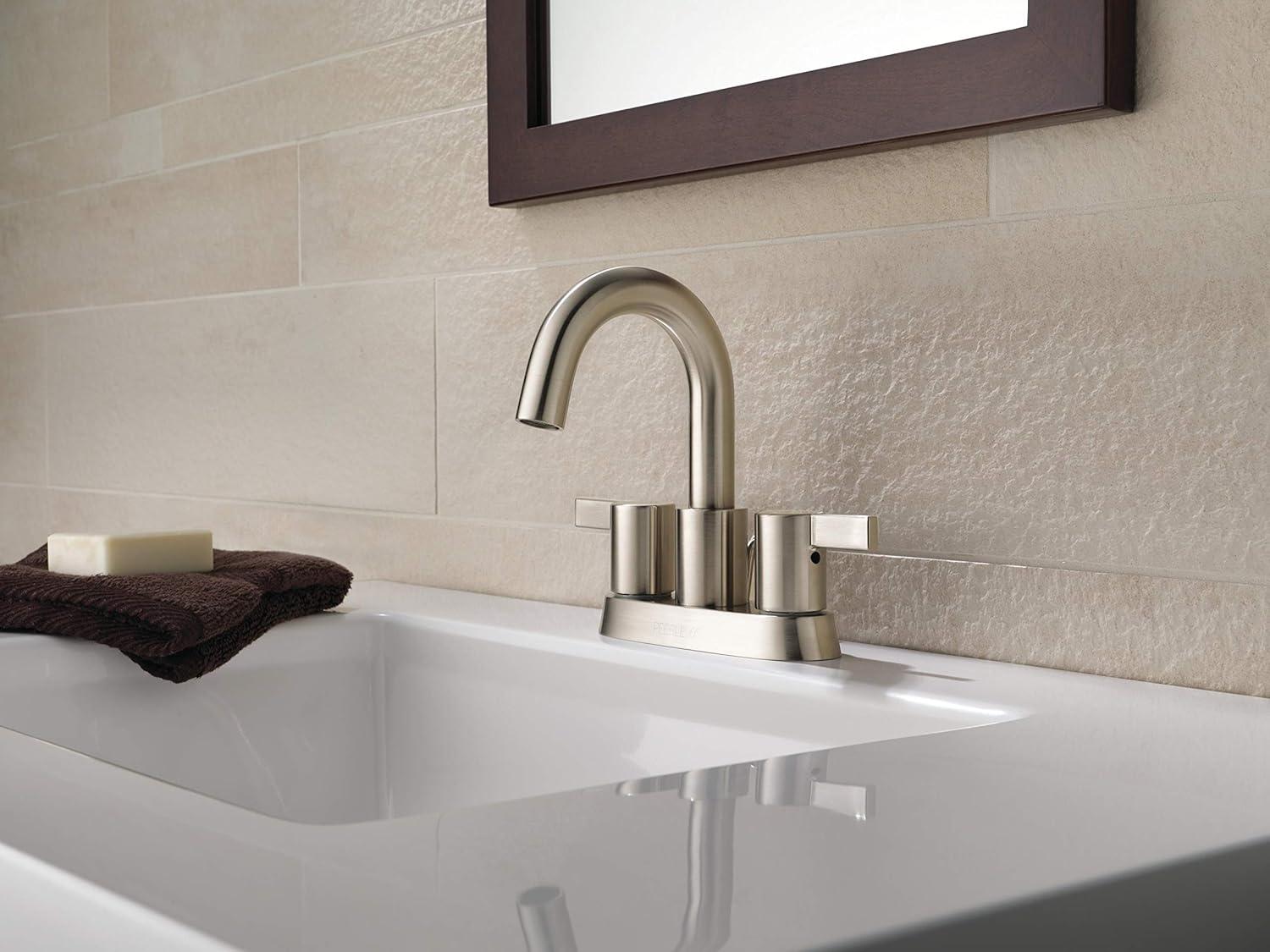 Precept Two Handle Centerset Bathroom Faucet with Drain Assembly