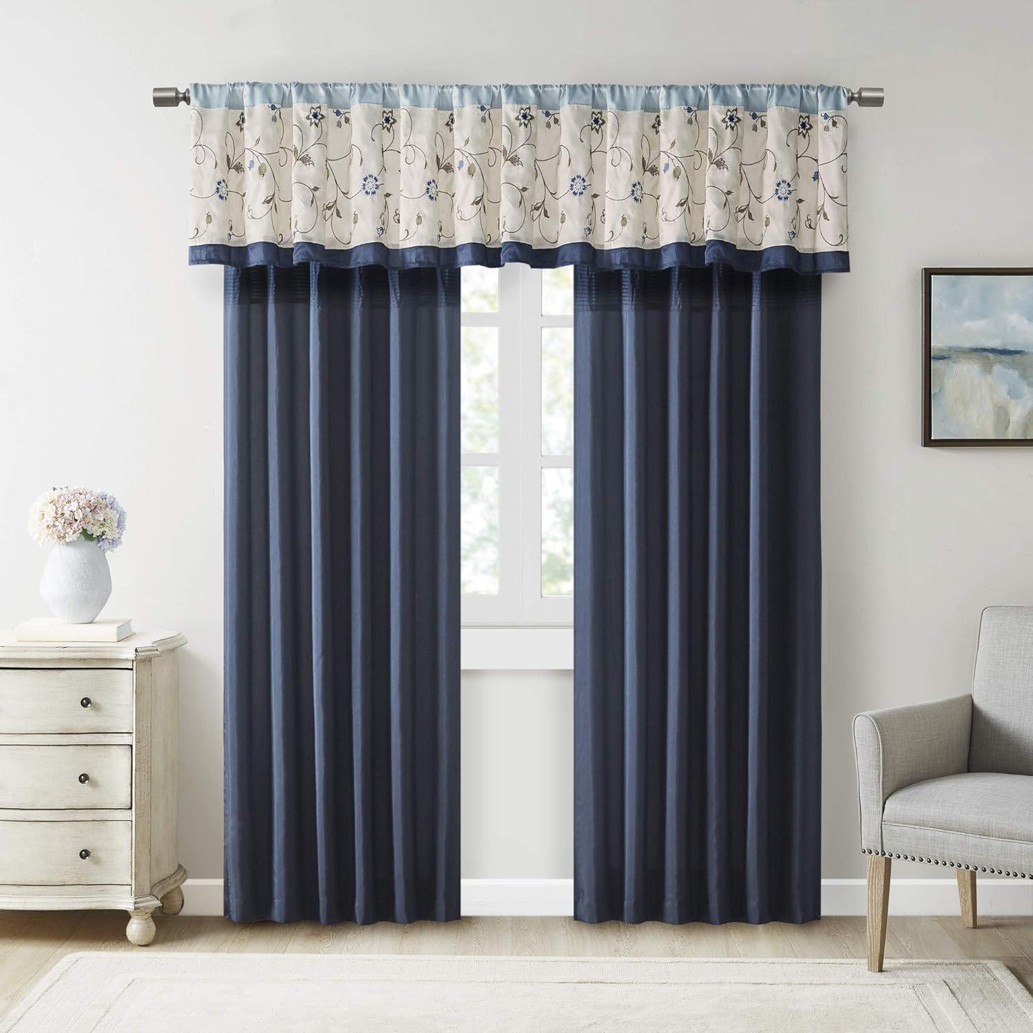 Serene Embroidered Curtain Panel