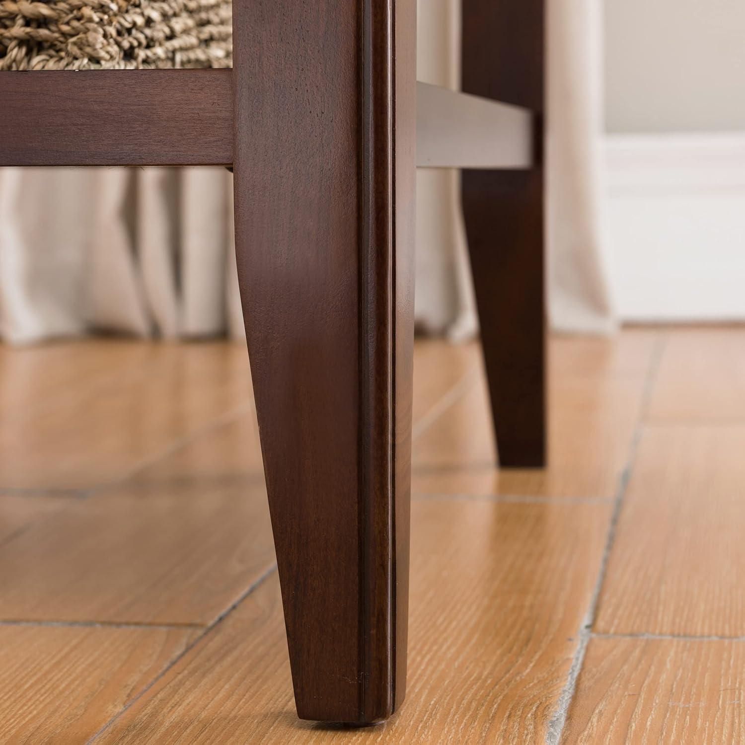 Laurent Drawer Chairside Table Chocolate Cherry Finish - Leick Home: Solid Wood, Beaded Edge, Ball Bearing Glides