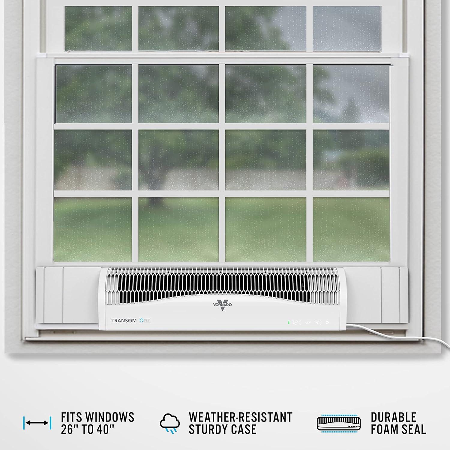 Vornado Fans  Electronically Reversible Transom Window Fan, White