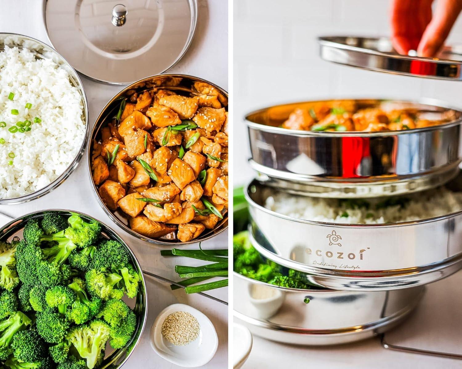 Instant Pot Insert Pans, 3 Tier for 6 Qt / 8 Qt Pressure Cookers