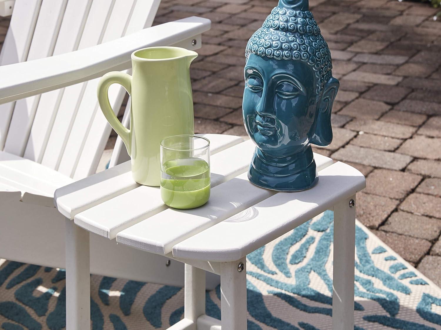 Sundown Treasure White Rectangular Outdoor End Table