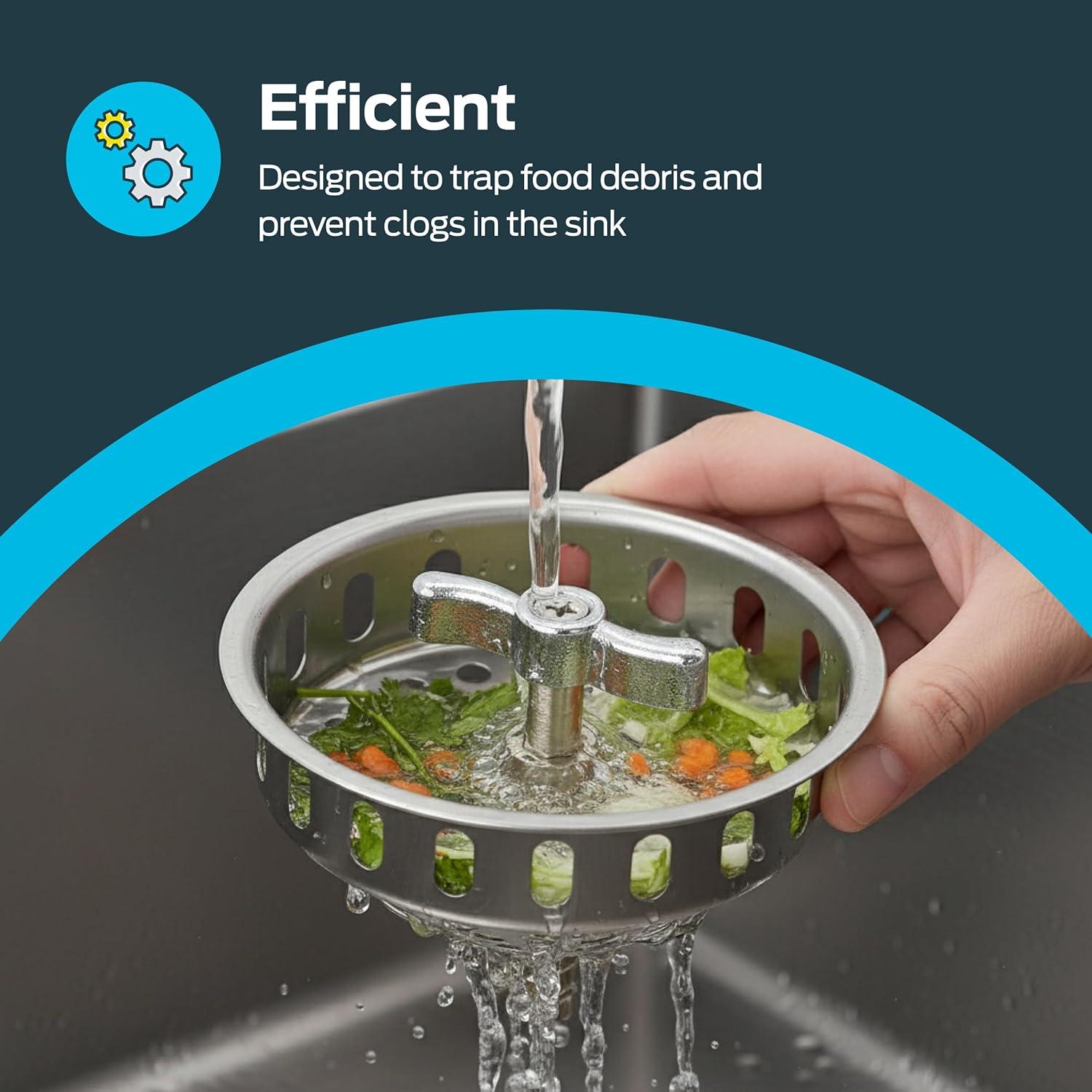 Replacement Stainless Steel Strainer Basket with Post